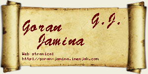 Goran Jamina vizit kartica